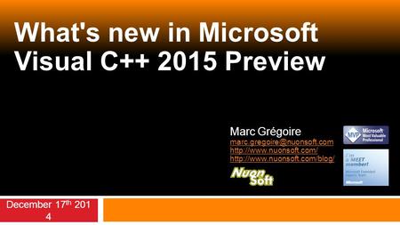 What's new in Microsoft Visual C Preview
