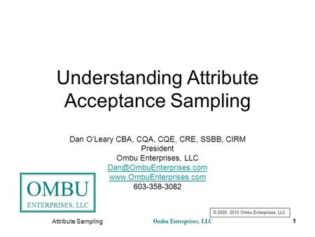 Understanding Attribute Acceptance Sampling