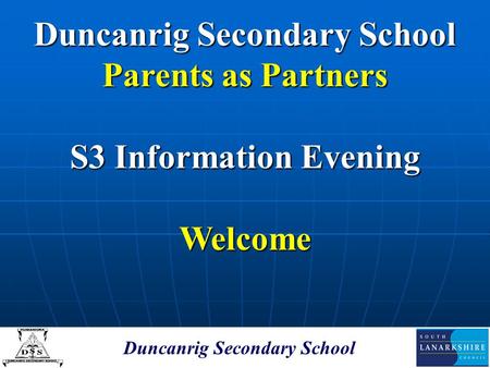Duncanrig Secondary School Duncanrig Secondary School