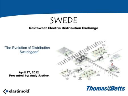 April 27, 2012 Presented by: Andy Justice SWEDE Southwest Electric Distribution Exchange “The Evolution of Distribution Switchgear”