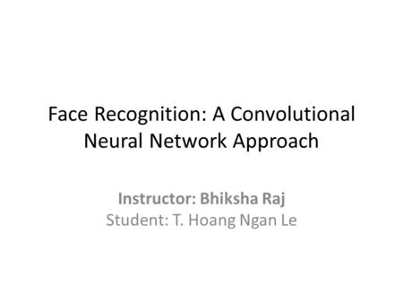 Face Recognition: A Convolutional Neural Network Approach