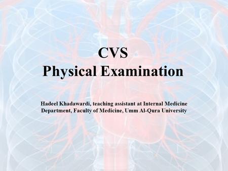 CVS Physical Examination