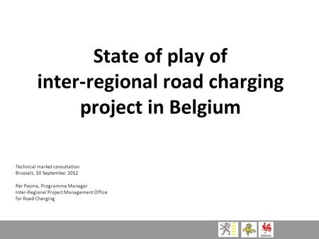inter-regional road charging project in Belgium