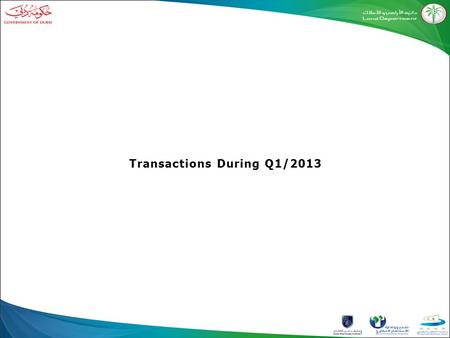 Transactions During Q1/2013. Total Transactions During Q1-2013 Values Number of Procedures 24,13610,913 Sales 17,7882,616 Mortgage 2,206731 Other 44,13114,260.