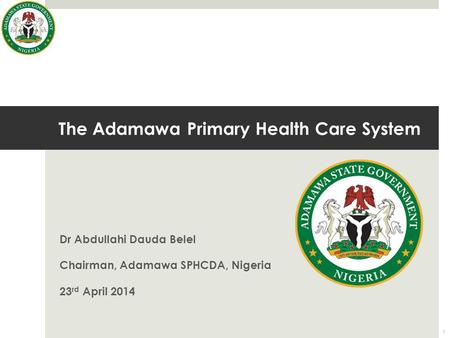 The Adamawa Primary Health Care System