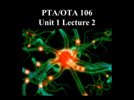 PTA/OTA 106 Unit 1 Lecture 2.