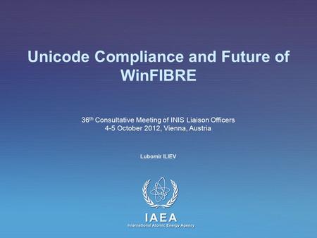 Unicode Compliance and Future of WinFIBRE