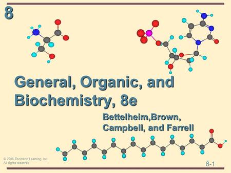 General, Organic, and Biochemistry, 8e