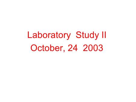Laboratory Study II October, 24 2003. Java Programming Assignment  Write a program to calculate and output the distance traveled by a car on a tank of.