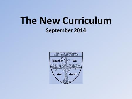 The New Curriculum September 2014. English Continued focus on quality writing Grammar objectives for all year groups Focus on reading for pleasure Read.