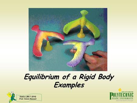 Equilibrium of a Rigid Body Examples