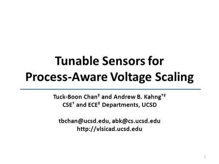 Tunable Sensors for Process-Aware Voltage Scaling