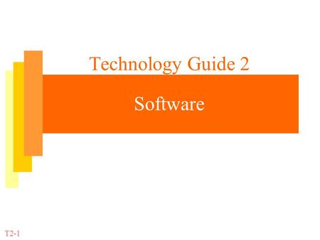 Technology Guide 2 Software