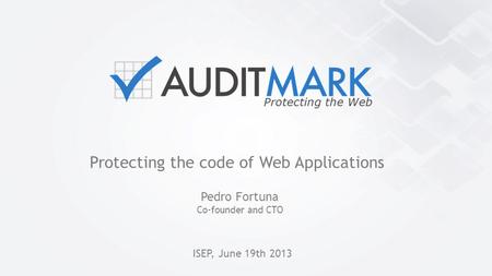 Protecting the code of Web Applications