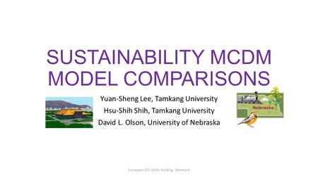SUSTAINABILITY MCDM MODEL COMPARISONS