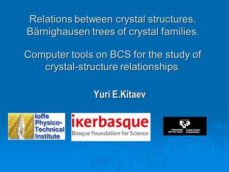 Relations between crystal structures