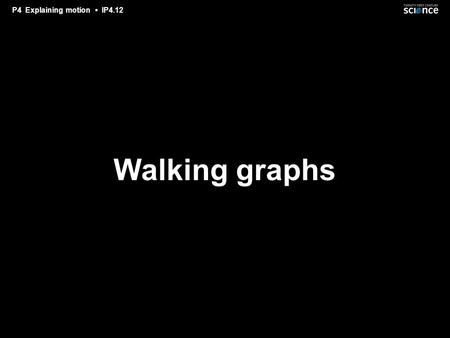 P4 Explaining motion IP4.12 Walking graphs. P4 Explaining motion IP4.12 You will be shown a series of graphs. You have to walk along a line, so that your.