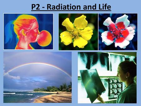 P2 - Radiation and Life. Electromagnetic (EM) Spectrum List the electromagnetic radiations in order of the energy delivered by each photon.