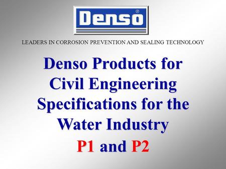 Civil Engineering Specifications for the Water Industry