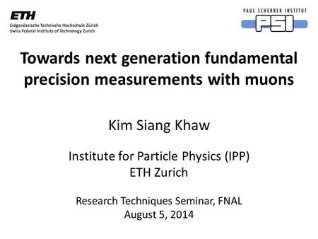 Towards next generation fundamental precision measurements with muons
