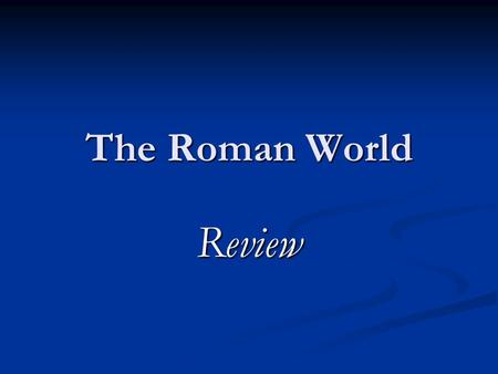 The Roman World Review. Crossed the Alps to attack Italy Hannibal Hannibal.