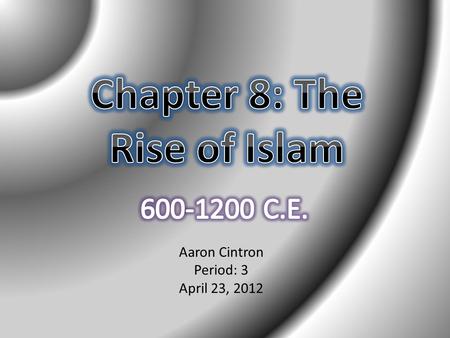 Aaron Cintron Period: 3 April 23, 2012. Introduction Knowledge of papermaking helped to establish an Islamic caliphate and provided a better medium to.