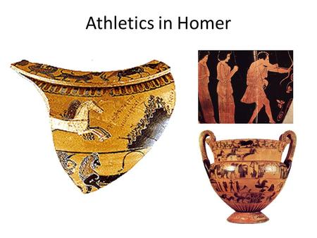 Athletics in Homer. Death of Hector (Iliad XX.159-166) Thereby they ran, one fleeing, and one pursuing. In front a good man fled, but one mightier far.