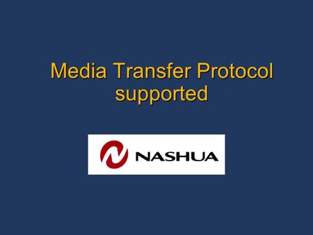 Media Transfer Protocol supported. 2 Session Outline Overview Overview Why use a class protocol? Why use a class protocol? Core scenarios & functionality.