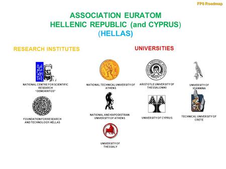 ASSOCIATION EURATOM HELLENIC REPUBLIC (and CYPRUS) (HELLAS) FOUNDATION FOR RESEARCH AND TECHNOLOGY-HELLAS NATIONAL CENTRE FOR SCIENTIFIC RESEARCH “DEMOKRITOS”