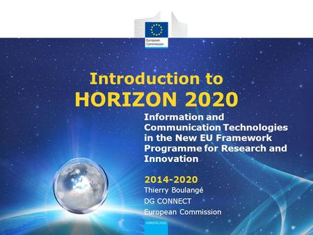 Introduction to HORIZON 2020