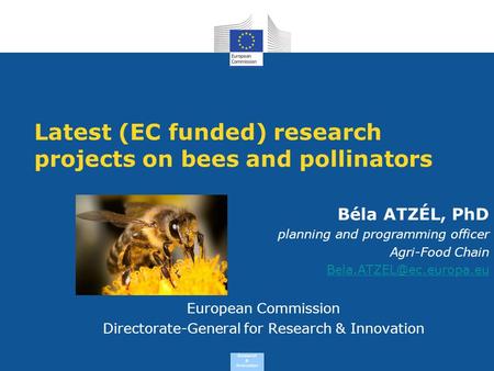 Latest (EC funded) research projects on bees and pollinators