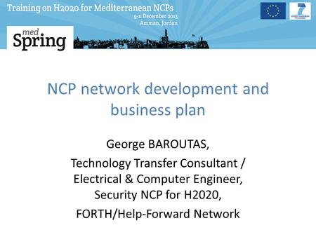 NCP network development and business plan