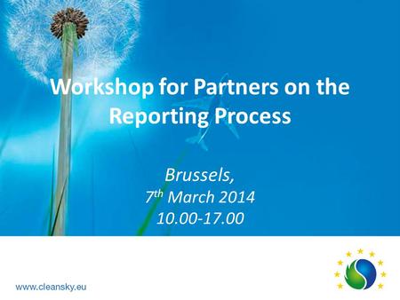 Workshop for Partners on the Reporting Process  Brussels, 7th March