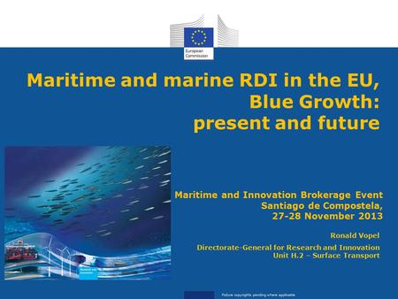 Maritime and marine RDI in the EU, Blue Growth: present and future
