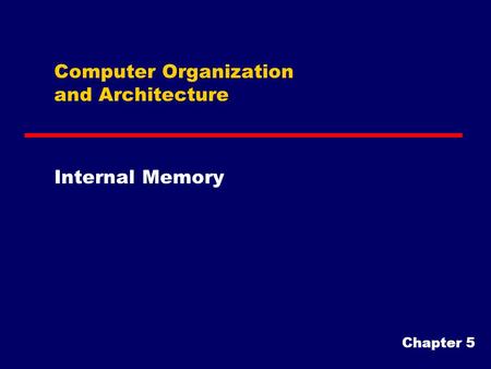 presentation on computer memory