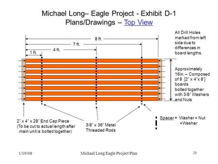 Michael Long– Eagle Project - Exhibit D-1 Plans/Drawings – Top View
