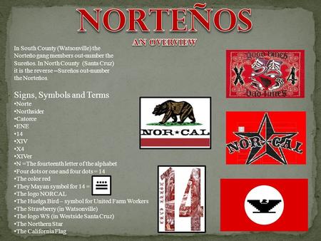 Norteños Signs, Symbols and Terms An overview