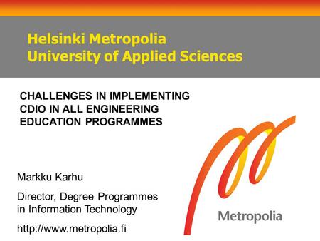 Helsinki Metropolia University of Applied Sciences