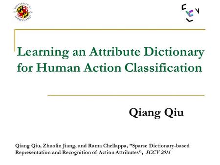 Learning an Attribute Dictionary for Human Action Classification