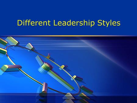 Different Leadership Styles. What is a Leadership Style?  It’s a pattern of behaviors you use when you are trying to influence the behaviors of others.