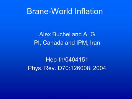 Brane-World Inflation