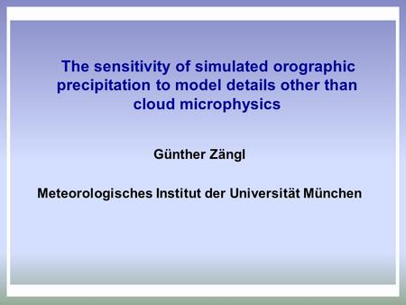 Meteorologisches Institut der Universität München