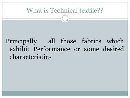 What is Technical textile??
