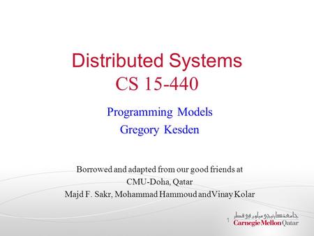 Distributed Systems CS