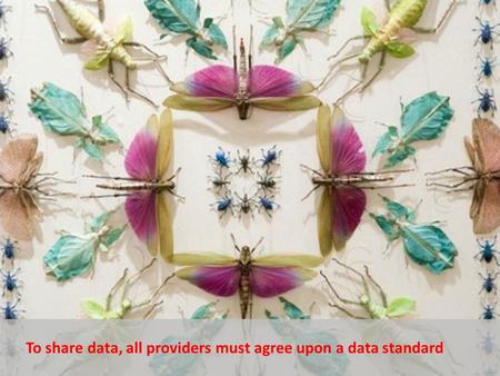 To share data, all providers must agree upon a data standard.
