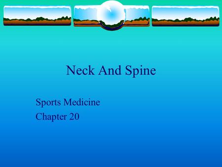 Sports Medicine Chapter 20