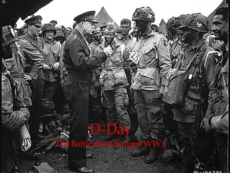 D-day was the landing of troops on the coast of western France. The USA, Canada, and Britain took part in this massive operation. There were about 156,000.