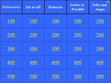 Schematics On or off Batteries Series or Parallel Volts and Amps FJ