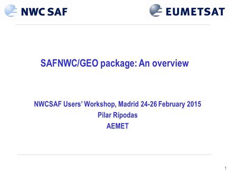 SAFNWC/GEO package: An overview