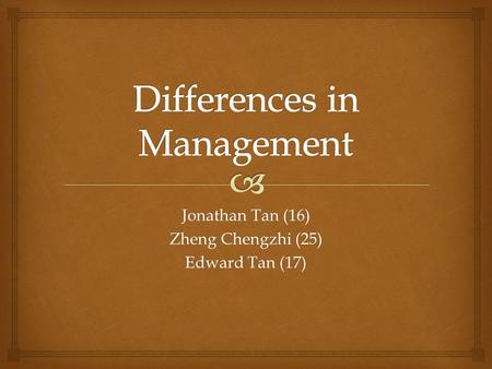 Jonathan Tan (16) Zheng Chengzhi (25) Edward Tan (17)